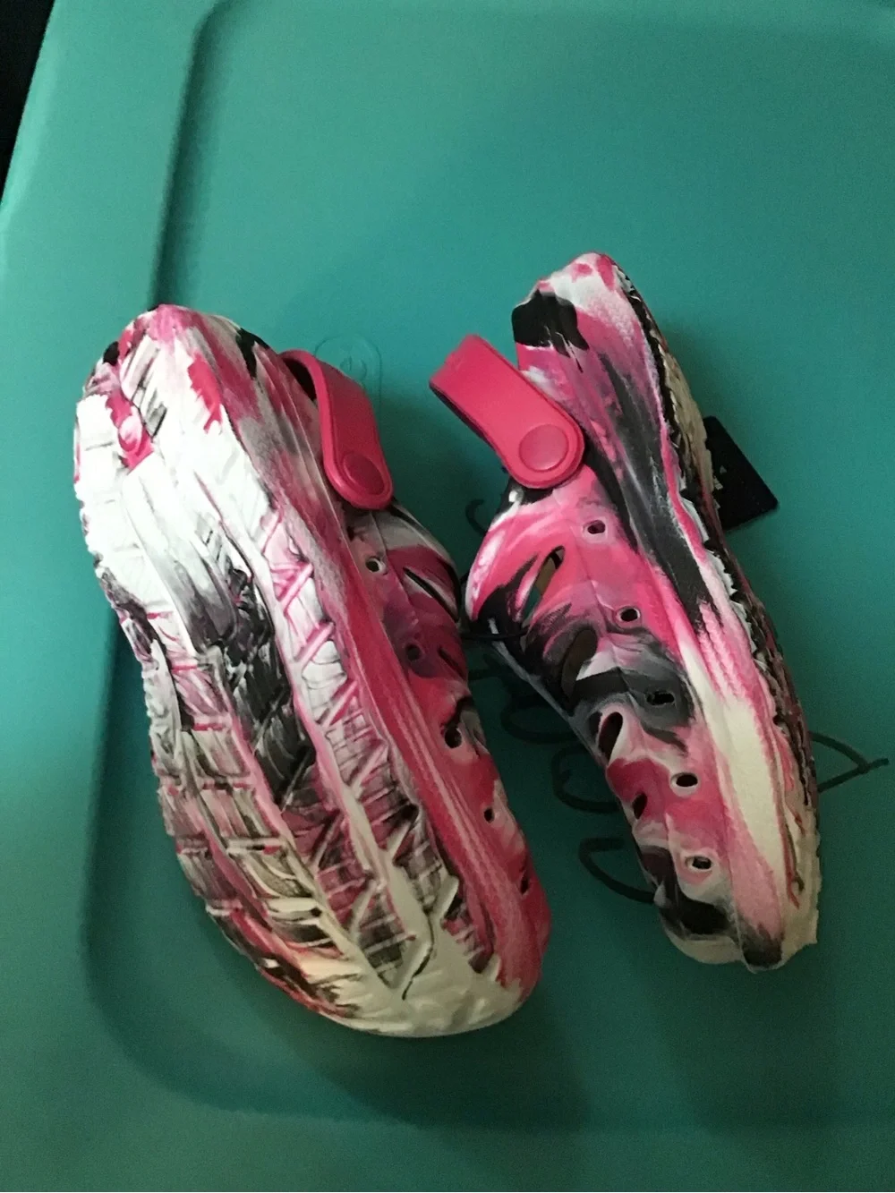 Kids Slip-On Clogs in Pink White and Black - Comfortable Water Shoes size 13